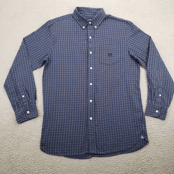 Chaps Shirt Mens‎ Small Blue Check Button Down Long Sleeve Classiccore Pockets - Picture 1 of 11